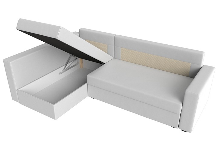 Угловой раскладной диван Мансберг, Белый (Экокожа) в Ишиме - изображение 3