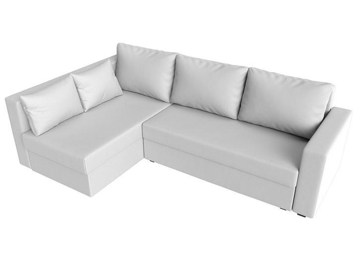 Угловой раскладной диван Мансберг, Белый (Экокожа) в Заводоуковске - изображение 6