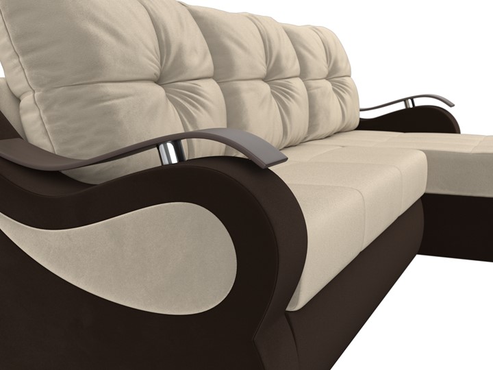 Угловой диван Меркурий, Бежевый/коричневый (вельвет) в Заводоуковске - изображение 3