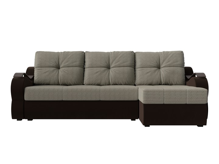 Угловой диван Меркурий, Корфу 02 (рогожка)/коричневый (вельвет) в Заводоуковске - изображение 1