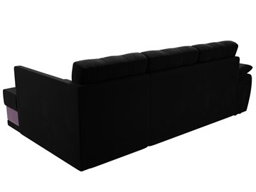 Угловой диван для гостиной Нэстор прайм, Черный/Сиреневый (микровельвет) в Заводоуковске - предосмотр 6