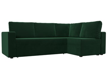 Угловой раскладной диван Оливер, Зеленый (велюр) в Тюмени