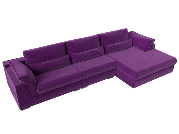 Угловой раскладной диван Пекин Лонг, Фиолетовый (микровельвет) НПБ в Тюмени - изображение 10