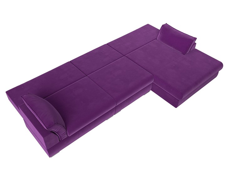 Угловой раскладной диван Пекин Лонг, Фиолетовый (микровельвет) НПБ в Тюмени - изображение 6