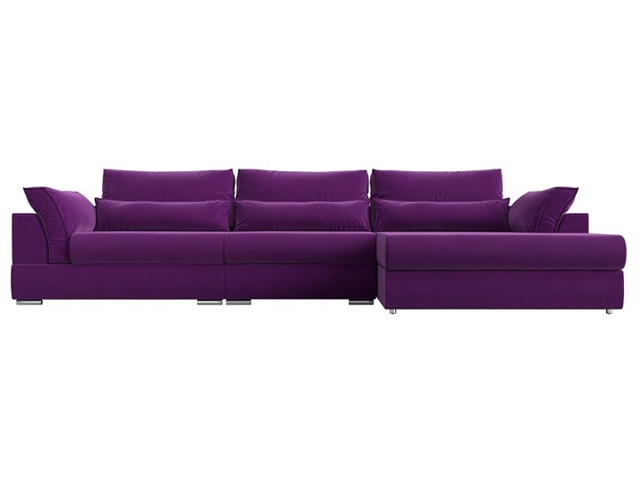 Угловой раскладной диван Пекин Лонг, Фиолетовый (микровельвет) НПБ в Тюмени - изображение 7
