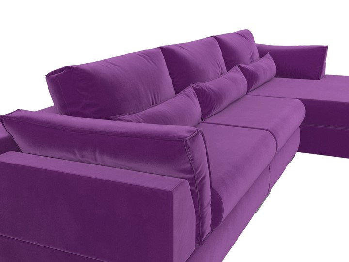 Угловой раскладной диван Пекин Лонг, Фиолетовый (микровельвет) НПБ в Тюмени - изображение 9