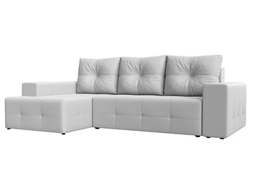 Угловой диван с оттоманкой Перри, Белый (Экокожа) в Заводоуковске - предосмотр