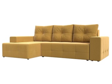 Угловой раскладной диван Перри, Желтый (микровельвет) в Тюмени
