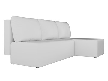 Угловой диван с оттоманкой Поло, Белый (экокожа) в Заводоуковске - предосмотр 2