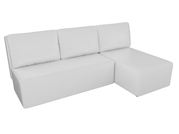 Угловой диван с оттоманкой Поло, Белый (экокожа) в Тюмени - предосмотр 3