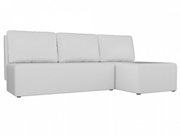 Угловой диван с оттоманкой Поло, Белый (экокожа) в Заводоуковске - предосмотр
