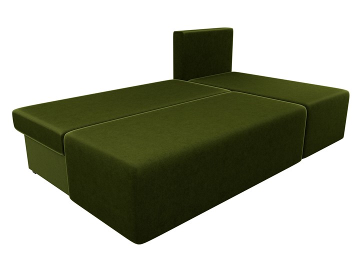 Угловой диван с оттоманкой Поло, Зеленый (микровельвет) в Тюмени - изображение 4