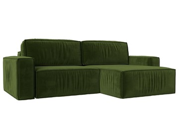 Угловой диван Прага Классик, Зеленый (микровельвет) в Тюмени