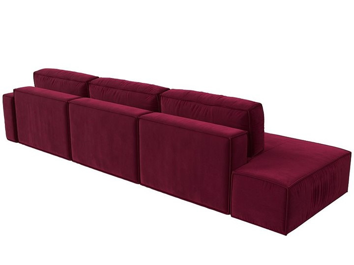 Угловой раскладной диван Прага Модерн лонг, Бордовый (микровельвет) в Тюмени - изображение 8