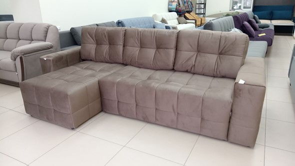 Угловой диван с оттоманкой Реал ДУ Graund 03 велюр в Заводоуковске - изображение