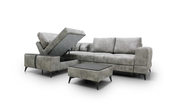 Угловой диван с узкой спинкой Даллас  м6,2+м3+м4+м9+м6+м15 отдельный +2 малые подушки+ящик в малой части в Тюмени - изображение 2