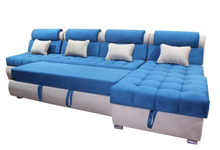 Угловой диван Tehas 414 (Синий) в Заводоуковске - изображение 1