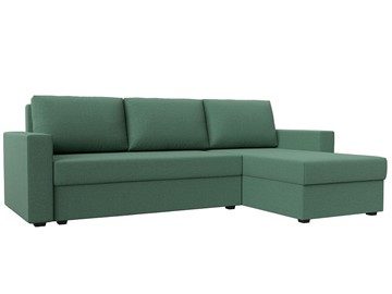 Угловой диван с оттоманкой Траумберг Лайт, Амур зеленый (Рогожка) в Заводоуковске