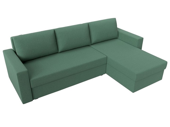 Угловой диван с оттоманкой Траумберг Лайт, Амур зеленый (Рогожка) в Заводоуковске - изображение 4