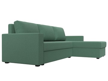 Угловой диван с оттоманкой Траумберг Лайт, Амур зеленый (Рогожка) в Тюмени - предосмотр 7