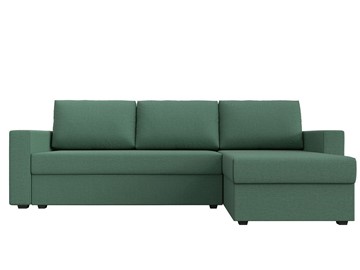 Угловой диван с оттоманкой Траумберг Лайт, Амур зеленый (Рогожка) в Тюмени - предосмотр 8