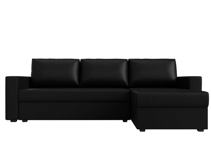 Угловой диван Траумберг Лайт, Черный (Экокожа) в Заводоуковске - изображение 5