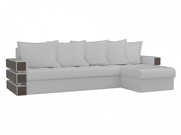 Угловой раскладной диван Венеция, Белый (экокожа) в Тюмени - предосмотр