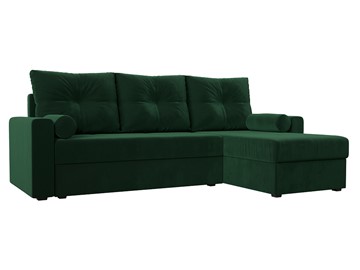 Угловой раскладной диван Верона Лайт, Зеленый (велюр) в Тюмени