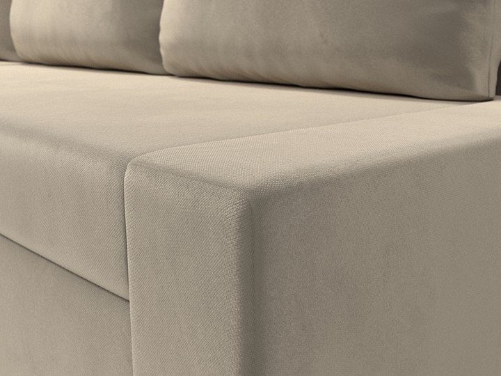 Угловой диван для гостиной Версаль, Бежевый/Коричневый (микровельвет) в Заводоуковске - изображение 3