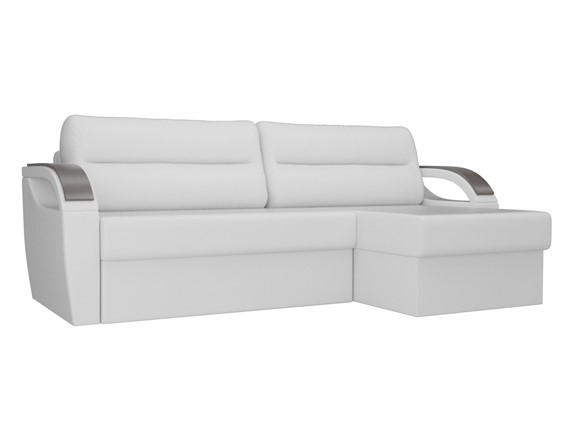 Угловой диван Форсайт, белый (экокожа) в Заводоуковске - изображение