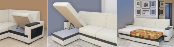 Угловой диван Эдельвейс ПН+П4+ДВ+Т в Заводоуковске - изображение 1