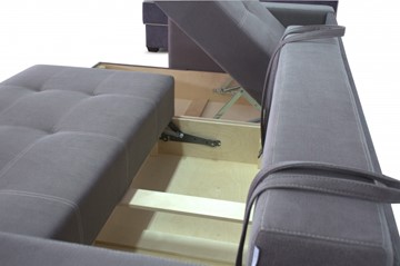 Угловой диван Fashion soft 210 (Uno grey + Brix latte) в Заводоуковске - предосмотр 3