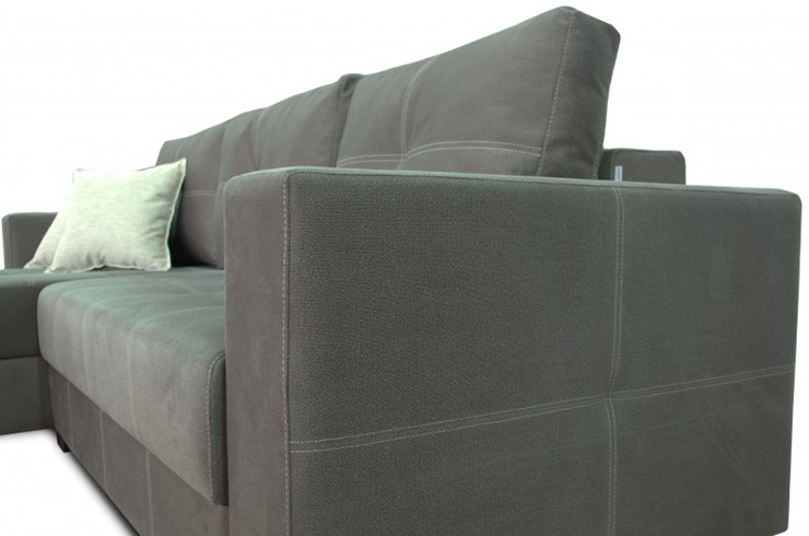 Угловой диван Fashion soft 210 (Uno grey + Brix latte) в Заводоуковске - изображение 5