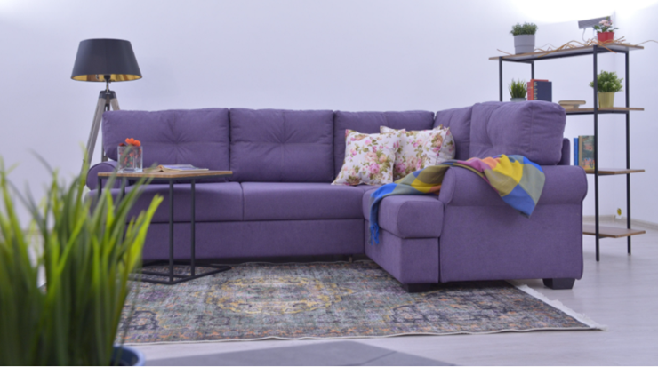 Угловой диван Bianka (Candy plum+Arcadia roze) в Заводоуковске - изображение 6