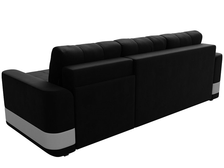 Угловой диван Честер, Черный/белый (вельвет/экокожа) в Заводоуковске - изображение 8