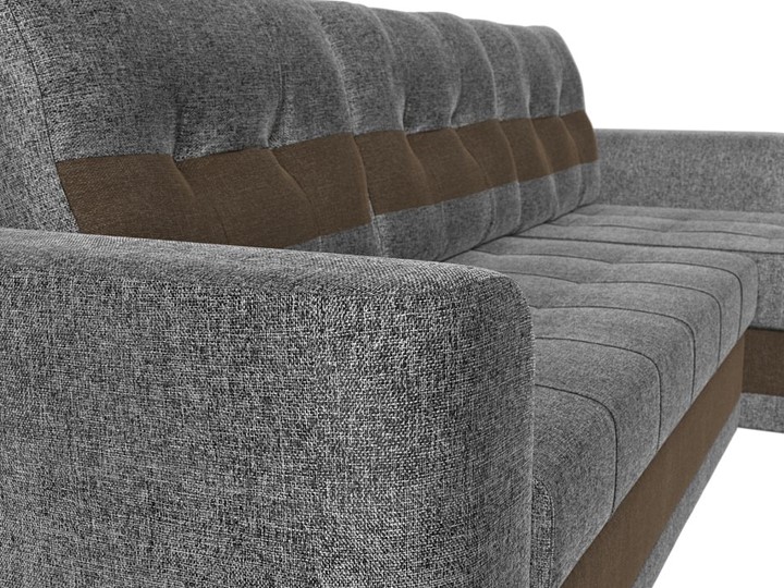 Угловой диван Честер, Серый/коричневый (рогожка) в Заводоуковске - изображение 3