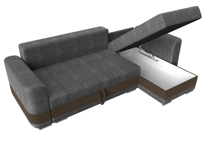 Угловой диван Честер, Серый/коричневый (рогожка) в Заводоуковске - изображение 5