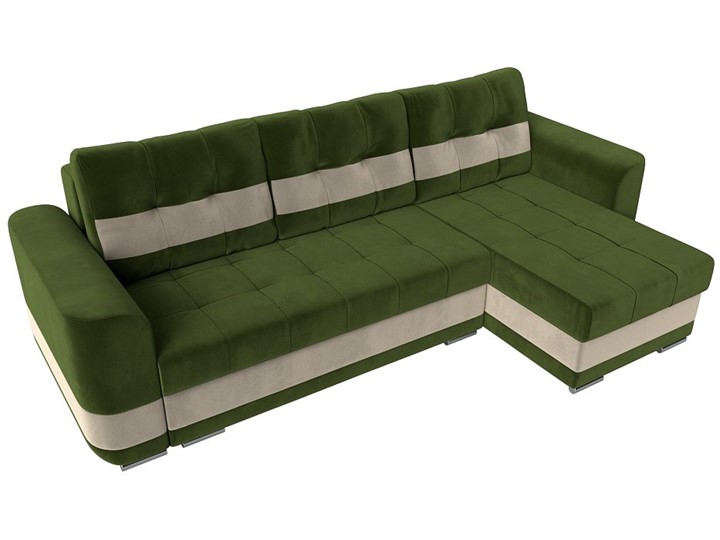 Угловой диван Честер, Зеленый/бежевый (вельвет) в Тюмени - изображение 4