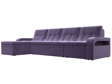 Угловой диван Лига-035 Лонг, Фиолетовый (Велюр) в Тюмени