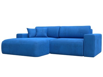 Угловой диван Лига-036 Классик, Голубой (велюр) в Тюмени