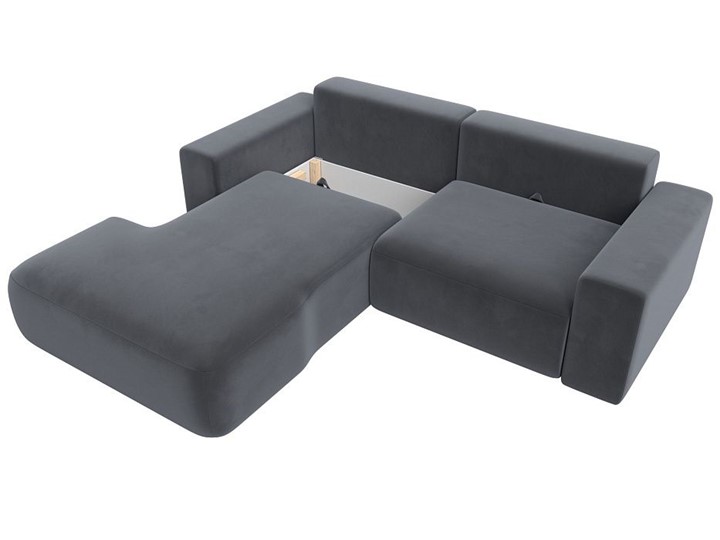 Угловой диван Лига-036 Классик, Серый (велюр) в Тюмени - изображение 1