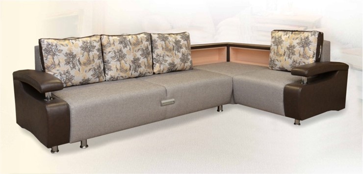 Угловой диван Престиж-15 люкс с полкой (НПБ) в Заводоуковске - изображение 2