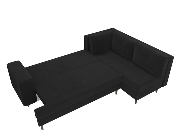 Угловой диван Сильвана, Черный (велюр) в Заводоуковске - изображение 6