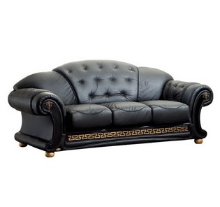 Прямой диван Versace (3-х местный) black в Ишиме