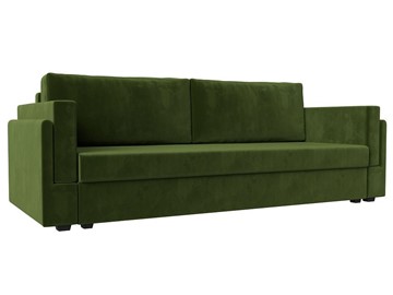 Прямой диван Лига-007, Зеленый (Микровельвет) в Тюмени
