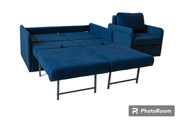 Набор мебели Амира синий диван + кресло в Заводоуковске - предосмотр 4