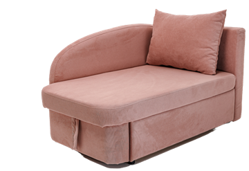 Диван-кровать правая Тедди розовый в Ишиме