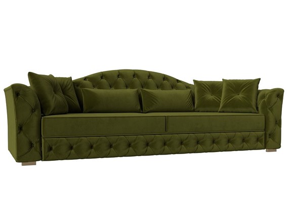 Прямой диван Артис, Зеленый (Микровельвет) в Тюмени - изображение