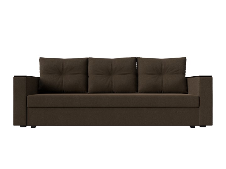 Прямой диван Атланта лайт без стола, Коричневый (рогожка) в Тюмени - изображение 1