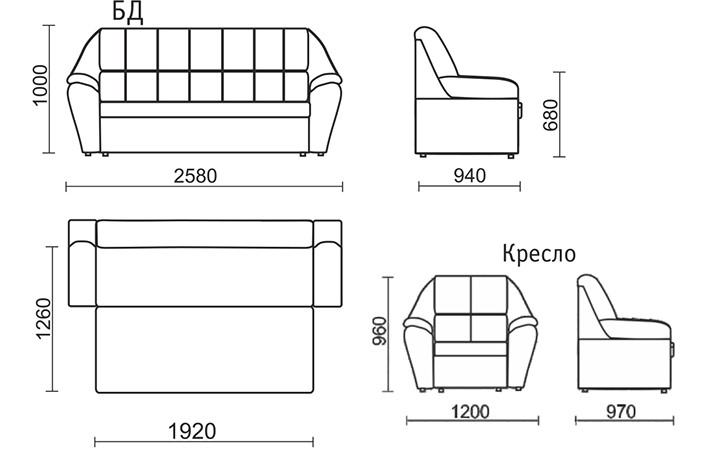 Прямой диван Блистер БД в Заводоуковске - изображение 7